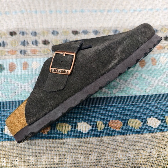 Birkenstock Mocha Boston Suede Shoes | Women's Narrow Fit - Picture 5 of 6